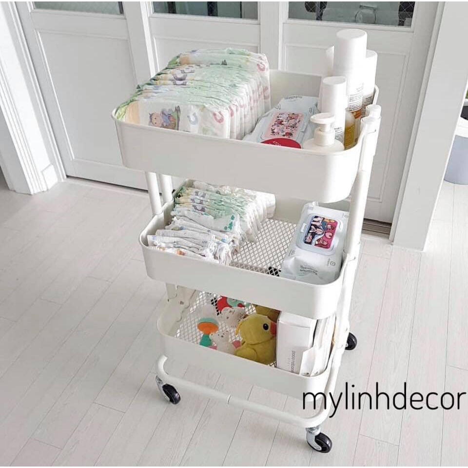 KỆ ĐA NĂNG 3 TẦNG IKEA CÓ BÁNH XE