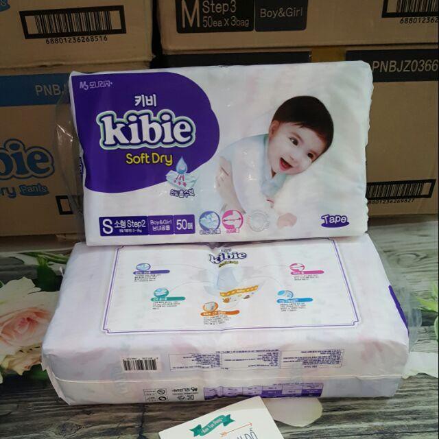 [RẺ VÔ ĐỊCH] Tã bỉm Kibie số 1 Hàn Quốc tã dán S50 ,M48 ,L44 ,XL42 - Hàng Chính hãng CTy phân phối