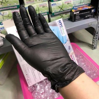 Găng tay y tế đen Black Gloves hộp 25 đôi