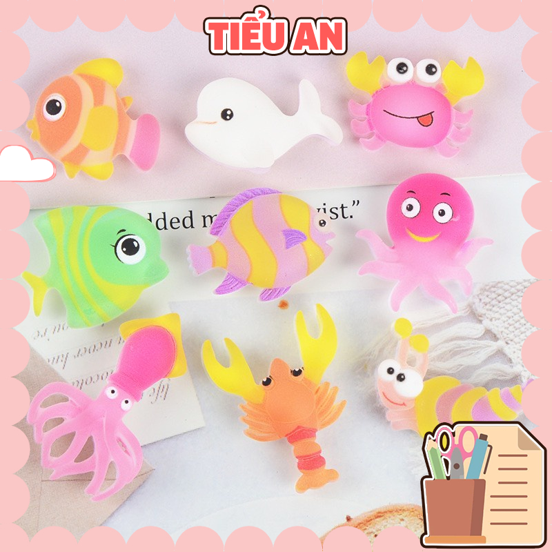 Charm (C307) slime/ Dụng Cụ Charm Trang Trí [Ko Keo &amp; Nút] Hình Sinh Vật Biển - 01 Cái