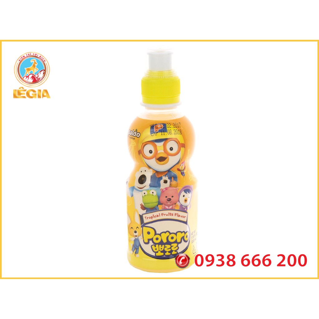 NƯỚC TRÁI CÂY PORORO THÙNG 24 CHAI (MIX 5 VỊ NGẪU NHIÊN)