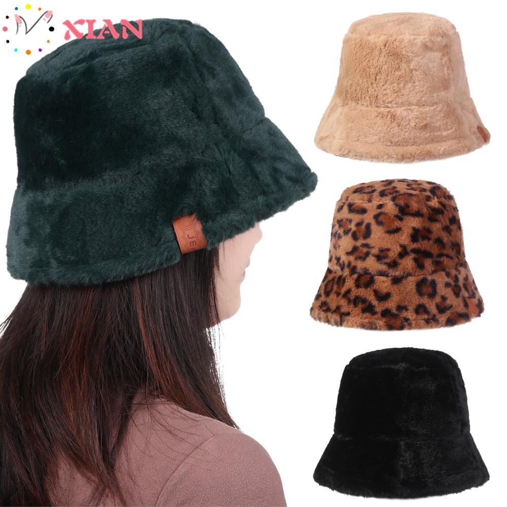 (Hàng Mới Về) Mũ Lông Dày Giữ Ấm Họa Tiết Da Báo Thời Trang Cho Nữ