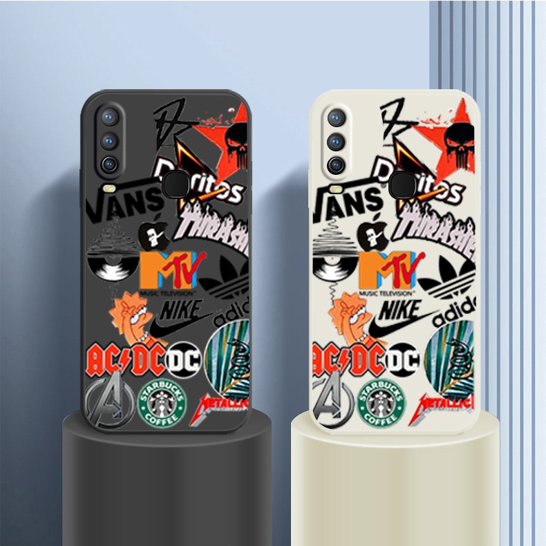 Ốp Điện Thoại TPU Dẻo In Logo Thời Trang Cho VIVO 1901 1902 1903 1904 1906 1907 1915 1920 1913 1916 2021