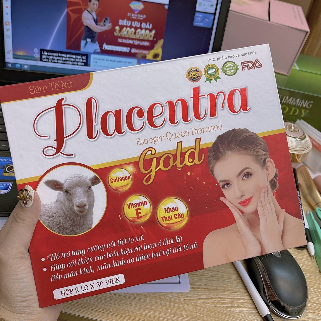 Viên Uống Nhau Thai Cừu Placentra Gold Sét 2 lọ x 30 viên