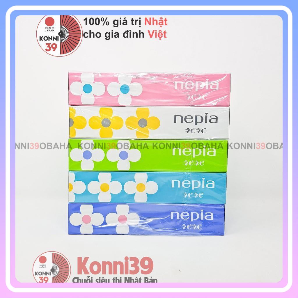 Giấy ăn khô Nepia set 5 hình hoa dai mịn, không bụi, không chứa chất độc hại,150 tờ đôi 2 lớp