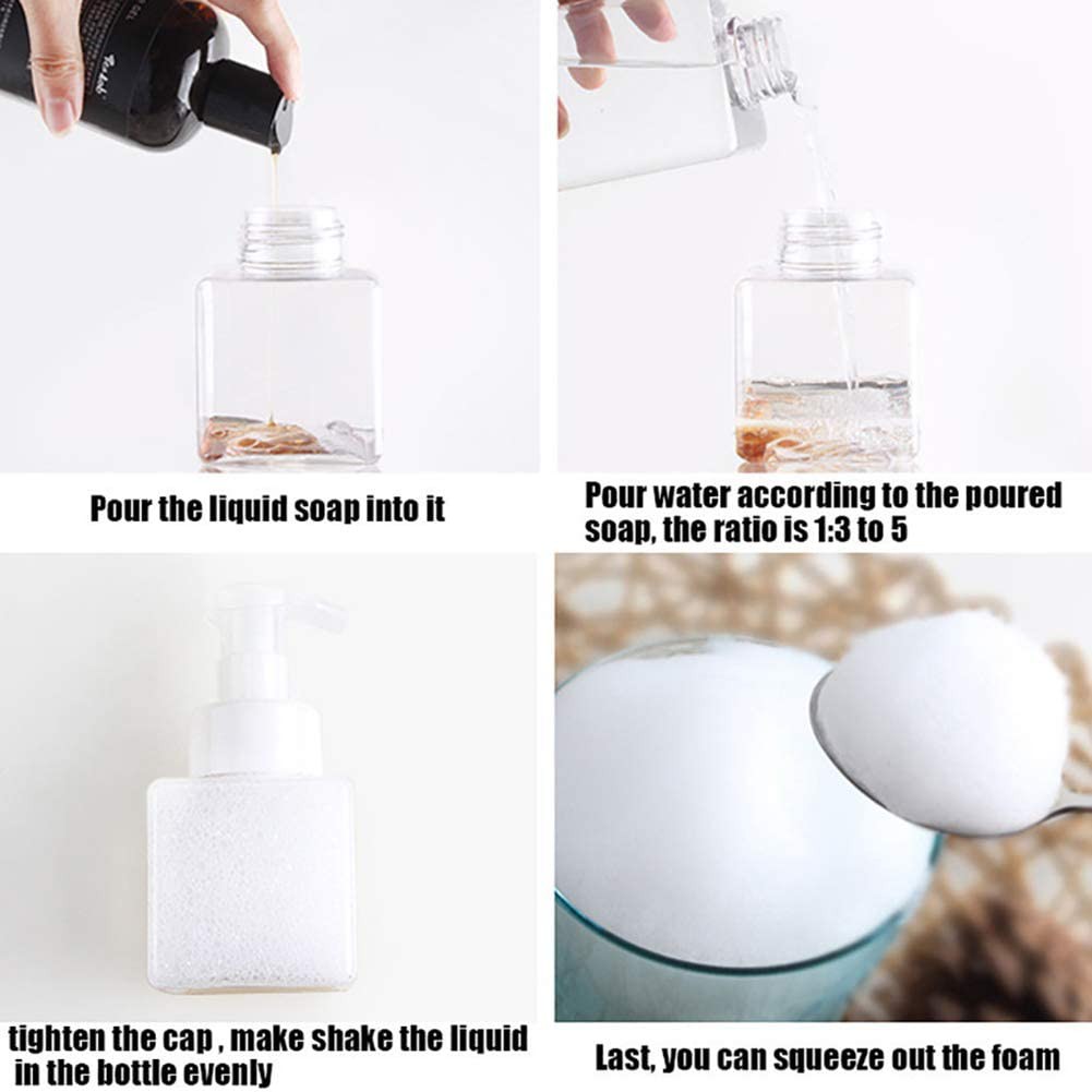 Chai nhựa PETG Bình Xịt Tạo Bọt 250ml chiết nước rửa tay sữa rửa mặt dầu gội sữa tắm mỹ phẩm