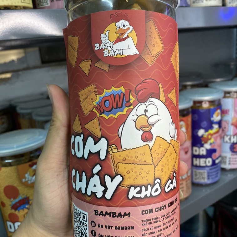 Cơm Cháy Khô Gà 300G BAMBAM Đồ ăn vặt Hà Nội vừa Ngon vừa Rẻ