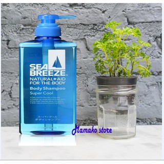 Sữa tắm Shisedo Seabreeze body shampoo super cool/hương the bạc hà cực mát lạnh/hàng cobill