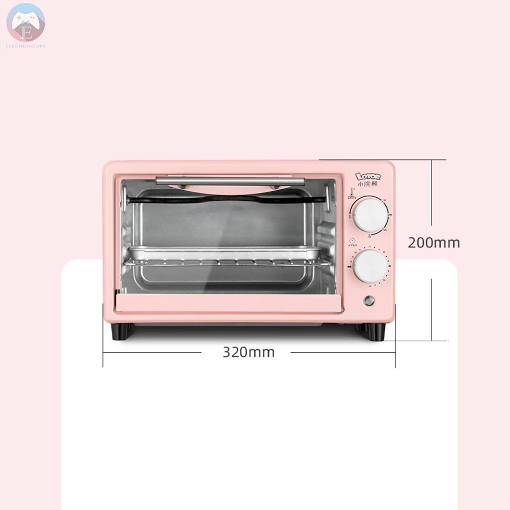 Ê LOTOR Electric Oven 10L Household Food Bakeware with Baking Tray 800W Fast Heating/High Precision Temperature Control/60-min Timer Electric Oven Bakery K11 220V