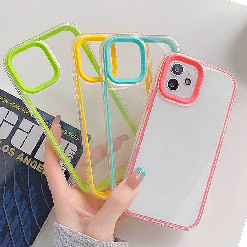 Ốp Điện Thoại Trong Suốt Chống Sốc Màu Macaron Cho Xiaomi Mi 12 11 Lite 5G NE Redmi Note 11 Pro 10 5G Poco M3 Pro