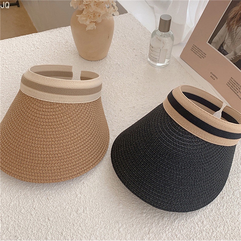 Mũ Cói Rộng Vành Hở Chóp Chống Tia UV Thời Trang Đi Biển Mùa Hè Cho Nữ