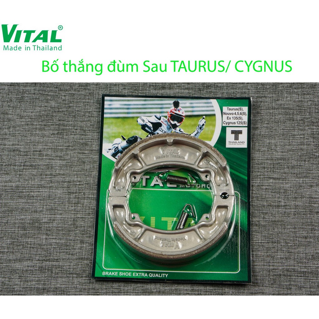 Bố thắng sau + trước TAURUS/ CYGNUS hiệu VITAL - Má phanh xe máy, bố thắng đĩa VITAL chính hãng Thái Lan