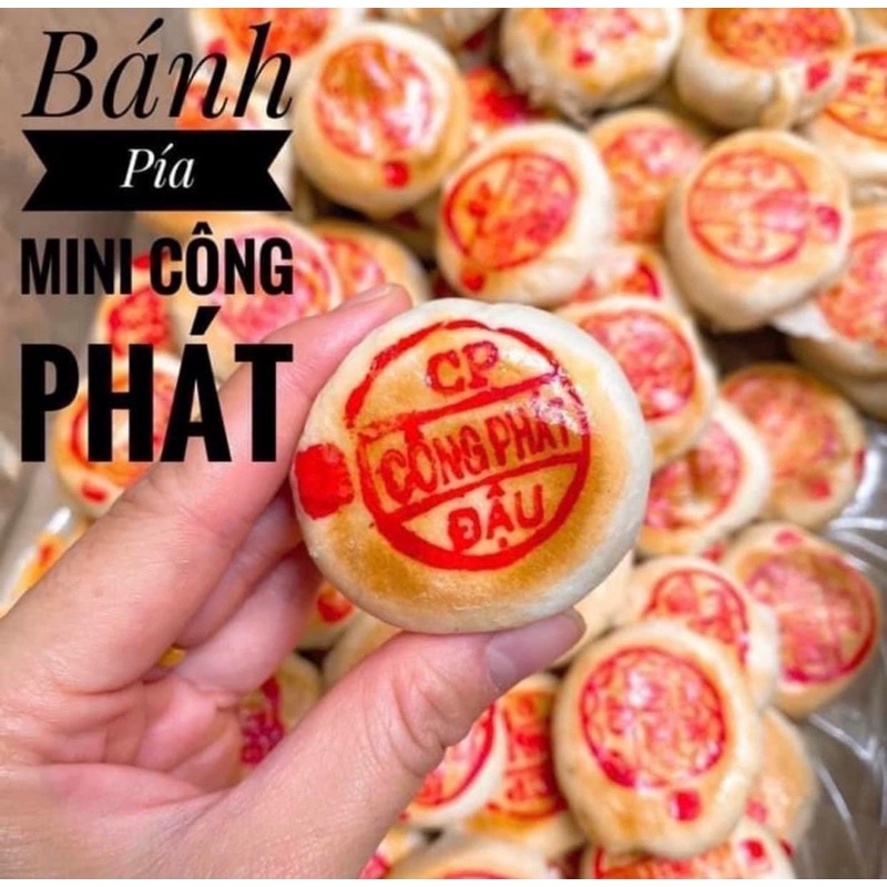 Combo 50 cái bánh pía mini Công Phát mix nhân đậu + môn có trứng/ không trứng