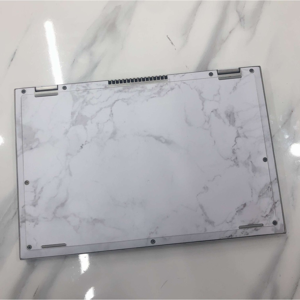 Decal Skin dán Laptop mẫu Vân đá trắng