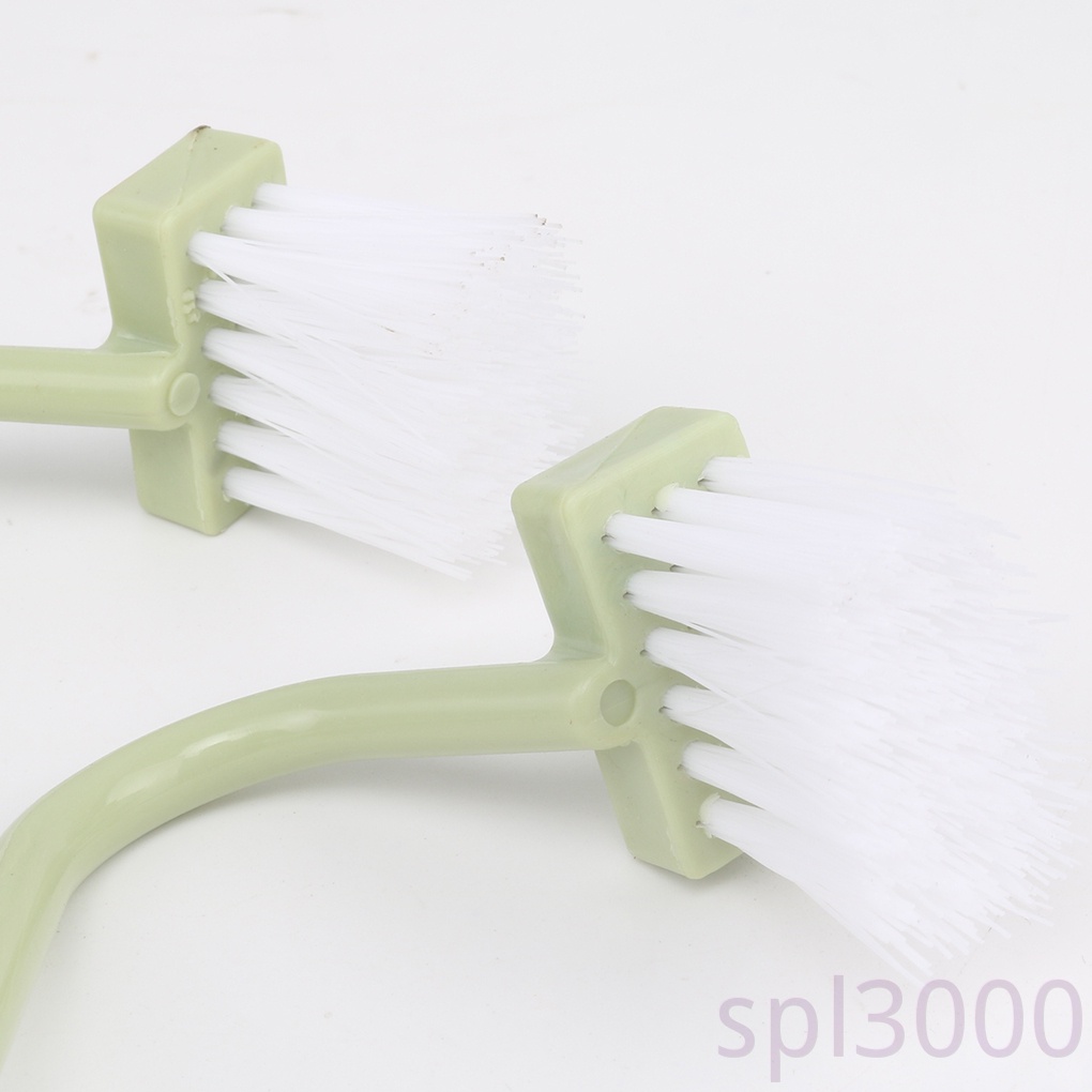 Set 2 Bàn Chải Vệ Sinh Toilet Đầu Mềm Hình Chữ S Tiện Dụng
