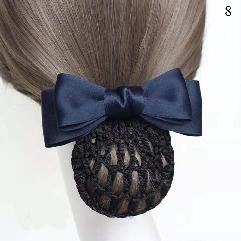Kẹp Tóc Lưới Búi Đính Nơ Chuyên Nghiệp Cho Nữ