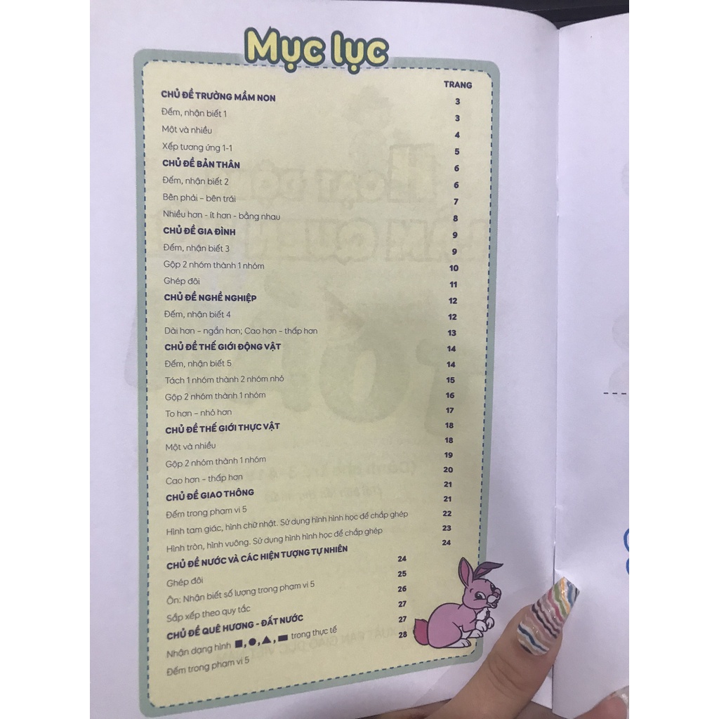 Sách - Hoạt động làm quen với Toán, dành cho trẻ 3 - 4 tuổi