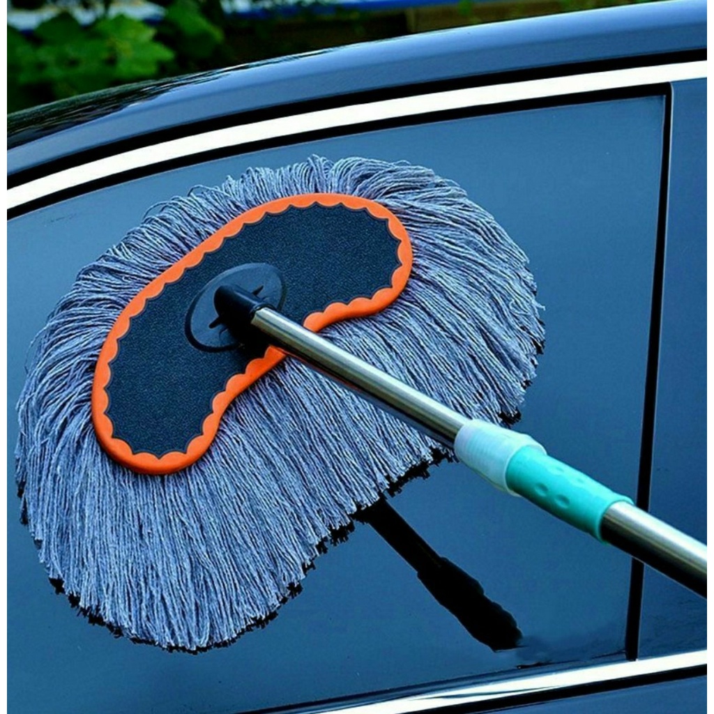 Cây Lau Rửa Xe Ô Tô Cán Dài,Sợi Lau Mềm - Chổi Dài VER 4