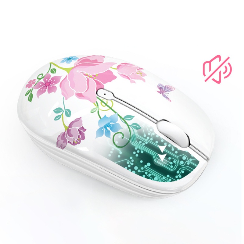 Chuột không dây 1200 DPI 2.4G Hai Chế Độ Không Ồn