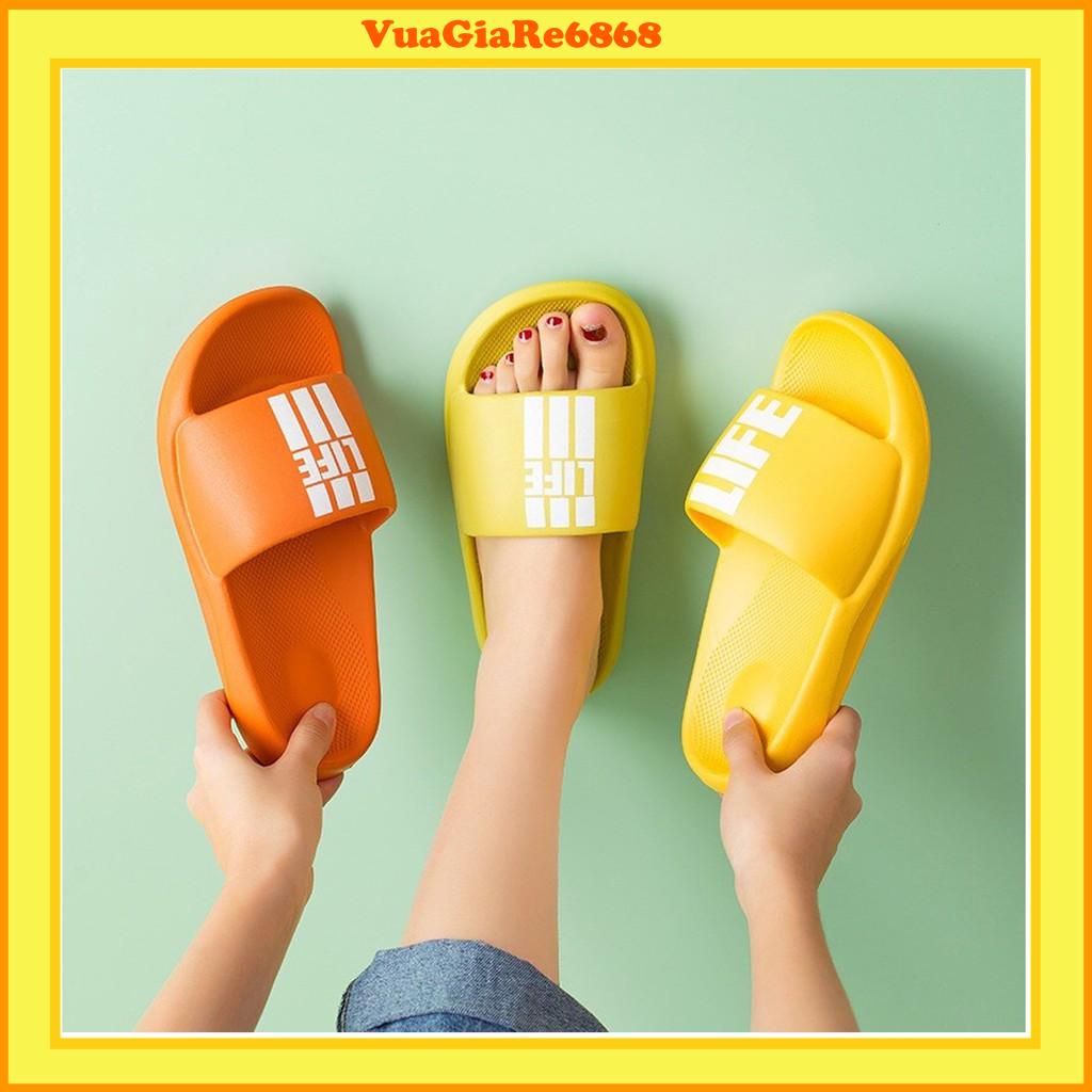 Dép lê quai ngang LIFE siêu nhẹ thời trang nam nữ chống trơn trượt lên chân KS300