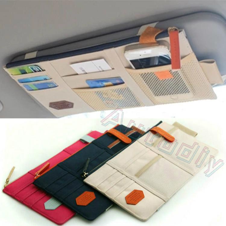 1 Túi Đựng Thẻ Đa Năng Gắn Tấm Che Nắng Xe Hơi Tiện Lợi