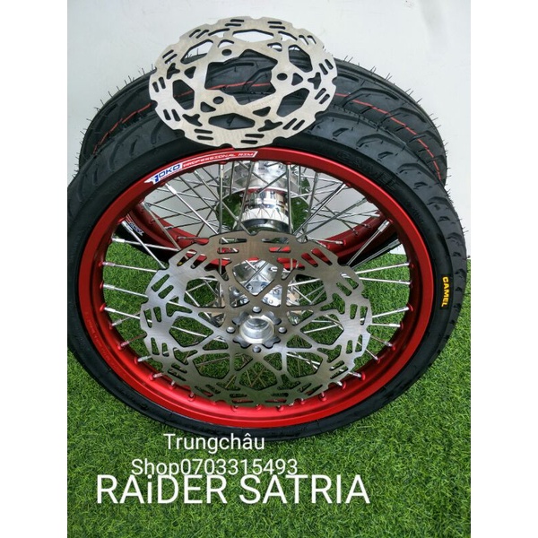 BÁNH CĂM RAIDER SATRIA NIỀN YOKO 1.4 1.6  FULL VỎ CAMEL  60 .70 GẮN NHƯ RIN