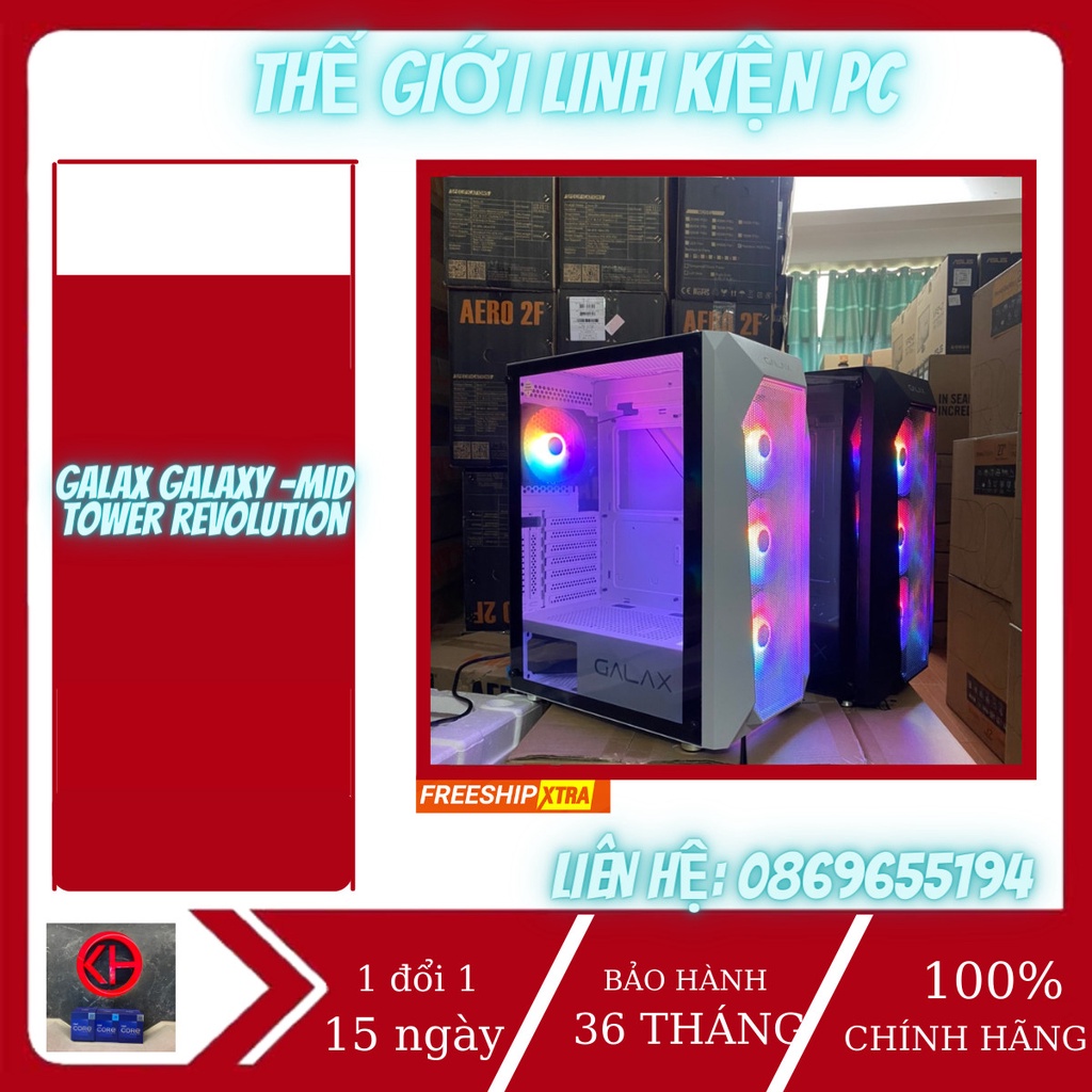 Vỏ case máy tính GALAXY -Mid -Tower revolution case pc
