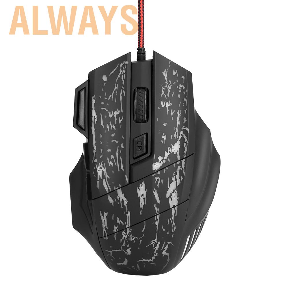 Chuột quang chơi game 7 nút bấm với đèn LED