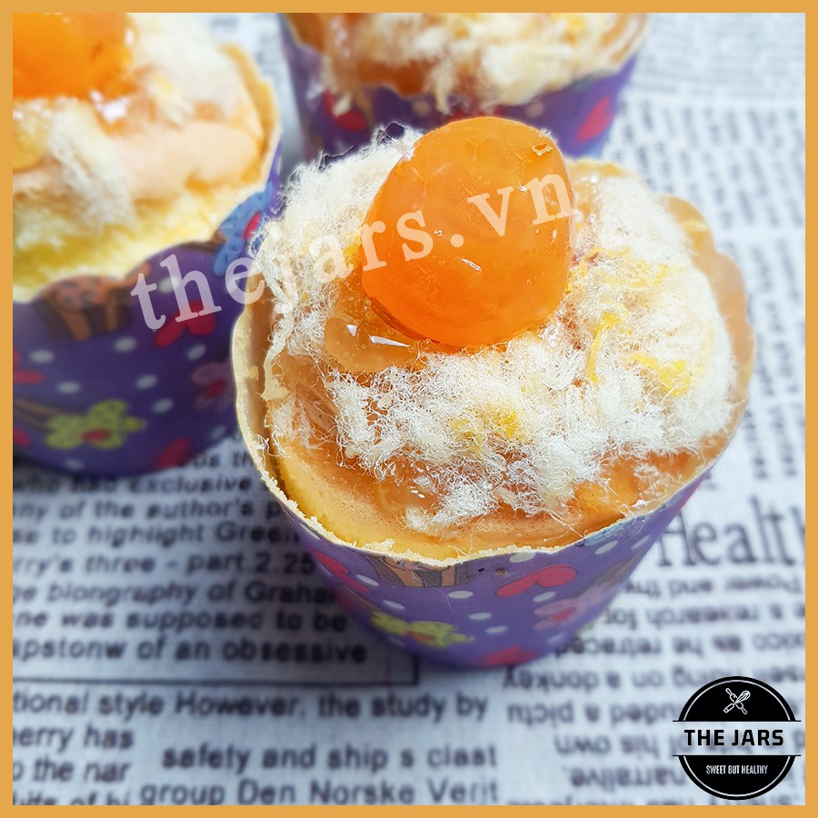 (TPHCM) Bánh Bông Lan Trứng Muối Phô Mai - Salted Egg Yolk Cheese Cupcake