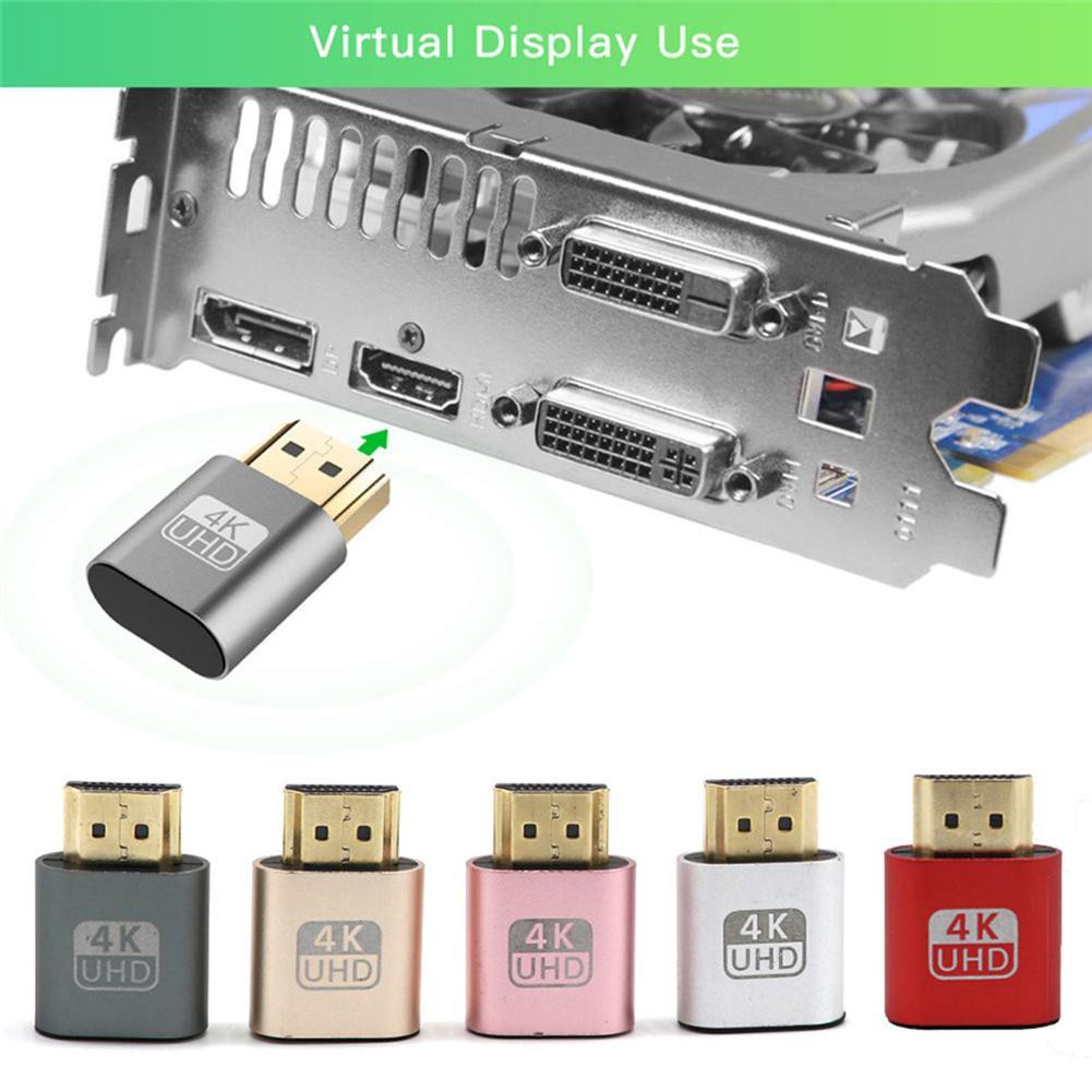 Đầu cắm cổng HDMI giả lập màn hình ảo 4K 3840x2160 60Hz chuyên dụng - Đầu chuyển đổi màn hình ảo DDC EDID 4K HDMI