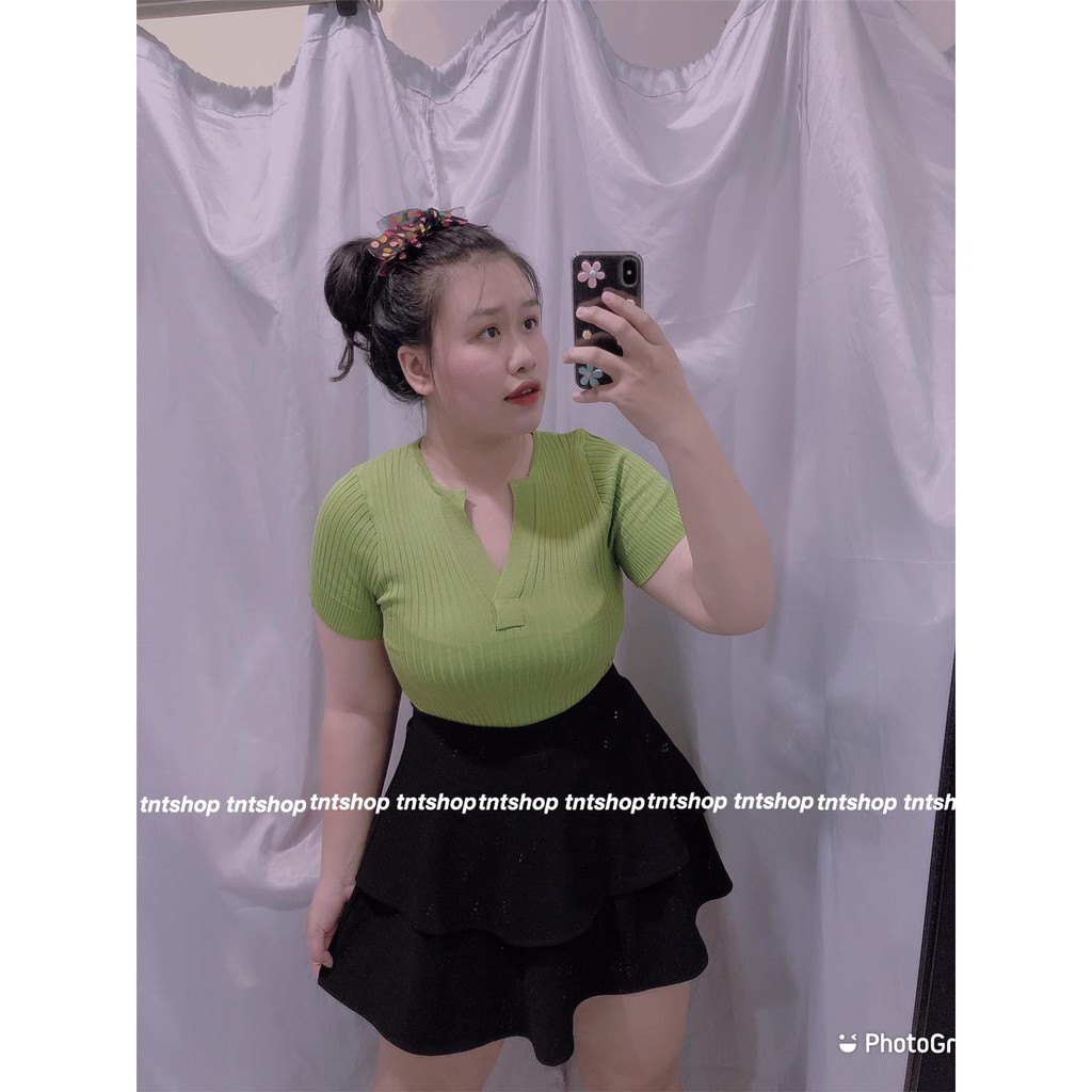 ÁO LEN CỔ V TRỤ - TNT Shop BIGSIZE 60-90KG - [Ảnh thật 100%] | BigBuy360 - bigbuy360.vn