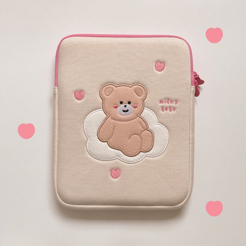 Túi Đựng Máy Tính Bảng 11/13inch In Hình Gấu Cherry Đáng Yêu Phong Cách Hàn Quốc