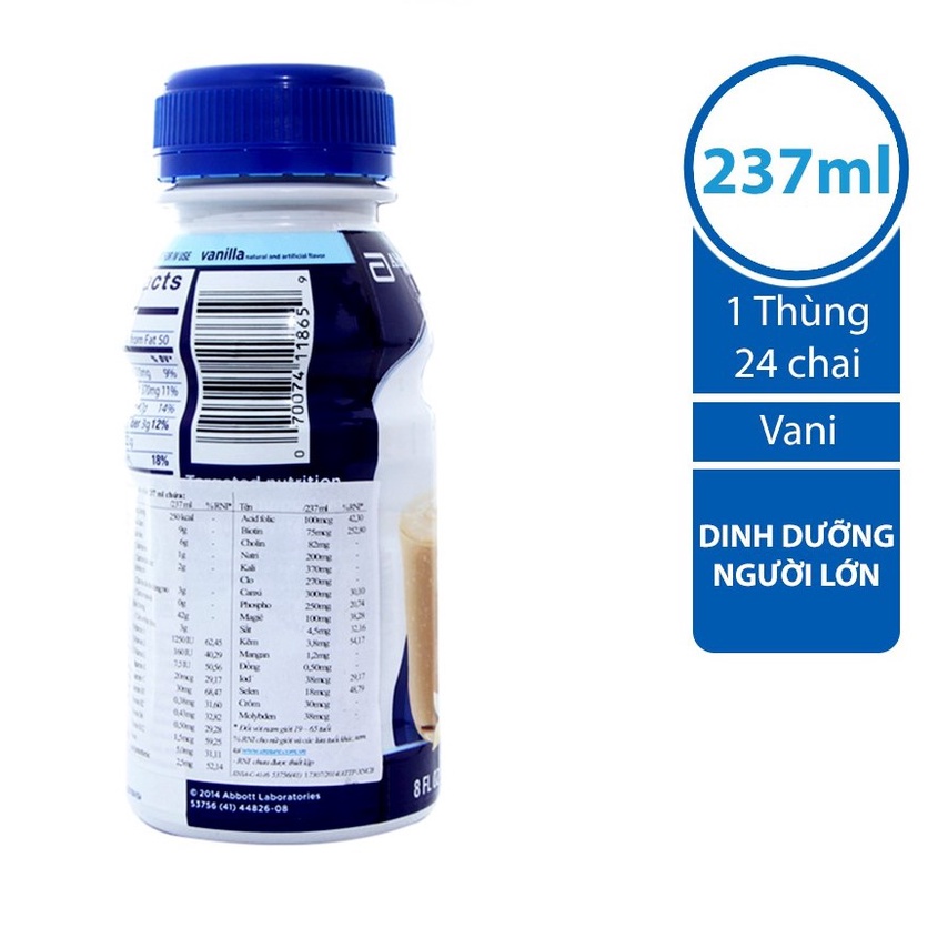 Thùng 24 Sữa nước Ensure Abbott 237ml/chai