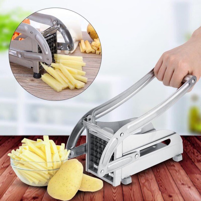 Bếp chiên nhúng điện + máy cắt khoai tây 2 cỡ dao