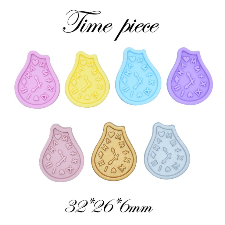 Sticker jibbitz gắn dép sục Crocs đồng hồ thời gian