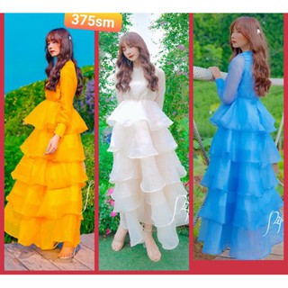 (TOP BÁN CHẠY) VÁY maxi bo ho đỏ vàng xanh dài tay voan tơ xếp tầng / váy maxiâ tiểu thưdáng dài