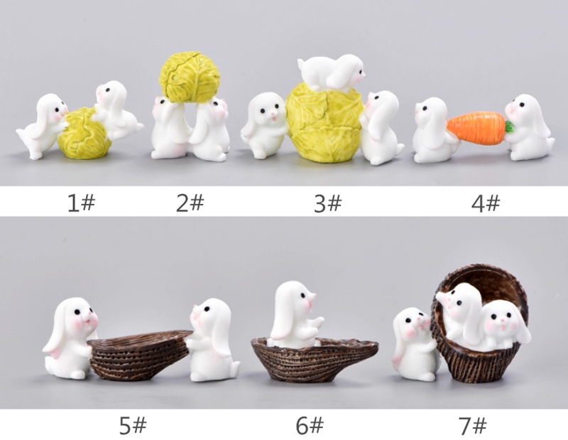 Tượng thỏ hoạt hình dễ thương cho trang trí sân vườn