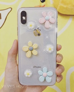 Ốp dẻo iphone hoa nổi siêu đẹp