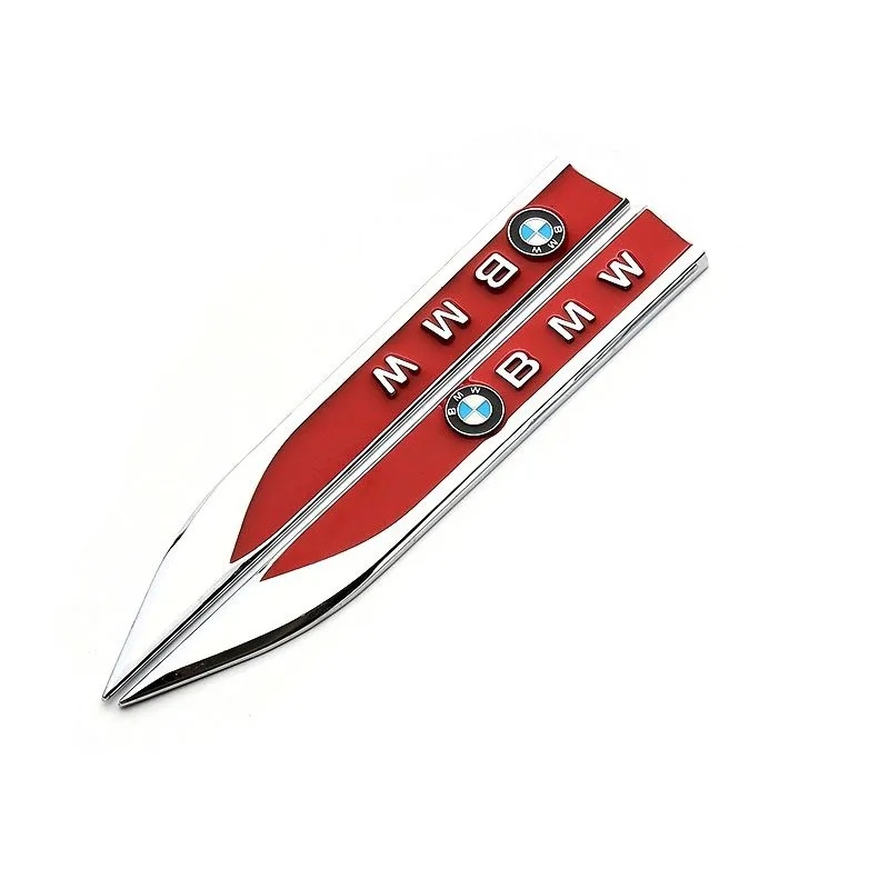 FENDER Bộ 2 Miếng Dán Trang Trí Tấm Chắn Bùn 3D Bằng Kim Loại Dành Cho Xe Hơi BMW E60 E90 E84 F10 F30 F20 G20 G30 F48 F15 F25