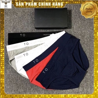 Combo 4 quần lót nam tam giác , quần sịp chéo tôm mỳ cao cấp cotton co giãn 4 chiều