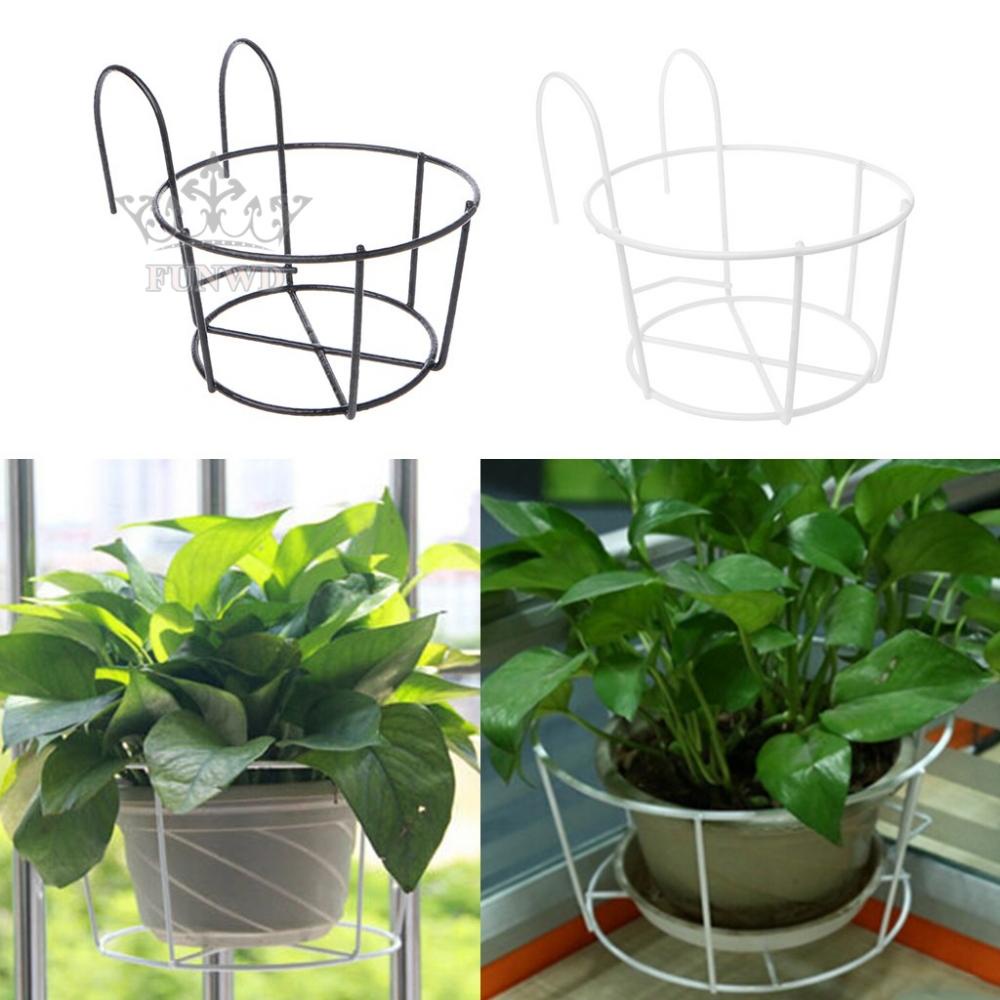 【FUNWD】Plant Stand Flower Pot Hooks Metal Bracket Wall Mount Hangers for Hanging Chimes Planters Outdoor Decoration