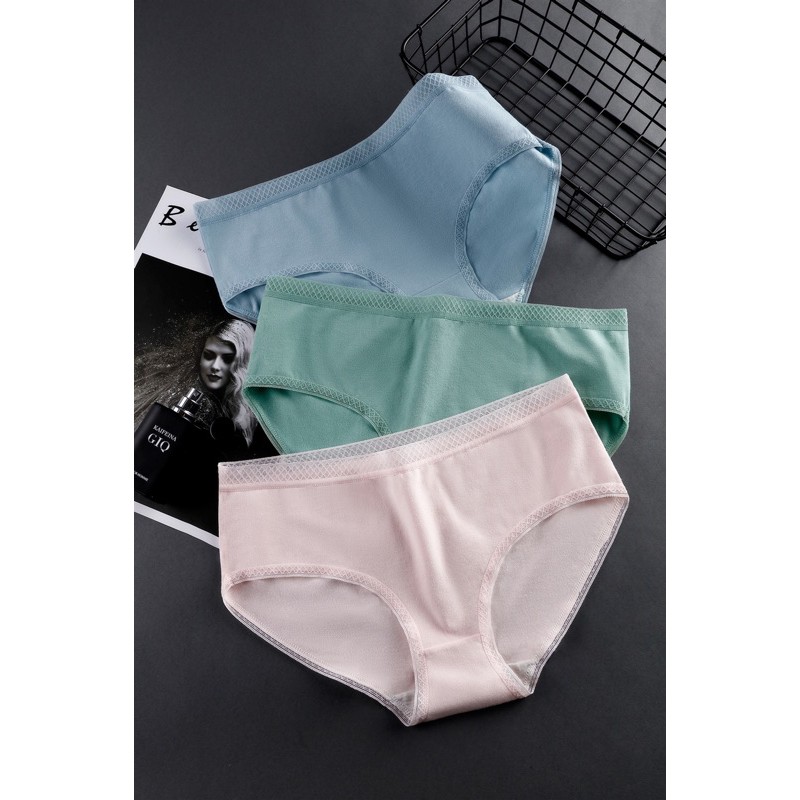 Quần Lót Nữ Cotton Cạp Lưới Cao Cấp Ql20