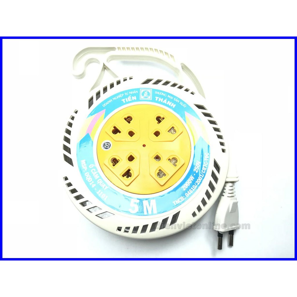 Ổ cắm quay 4 lỗ 2000W 5M Tiến Thành - Điện Việt