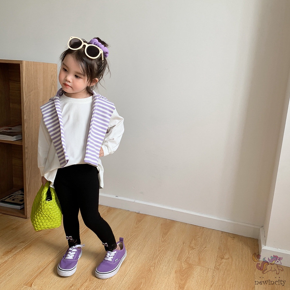 Quần Legging Lưng Thun Co Dãn Phong Cách Hàn Quốc Cho Bé Gái