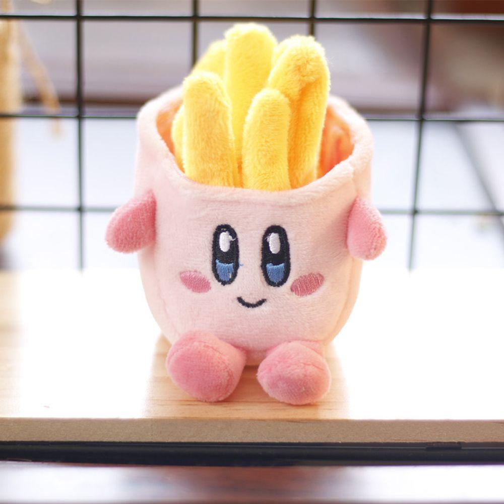 Móc Khóa Hình Ngôi Sao Kirby Nhồi Bông Hoạt Hình Hamburger Khoai Tây Chiên Kirby DIY