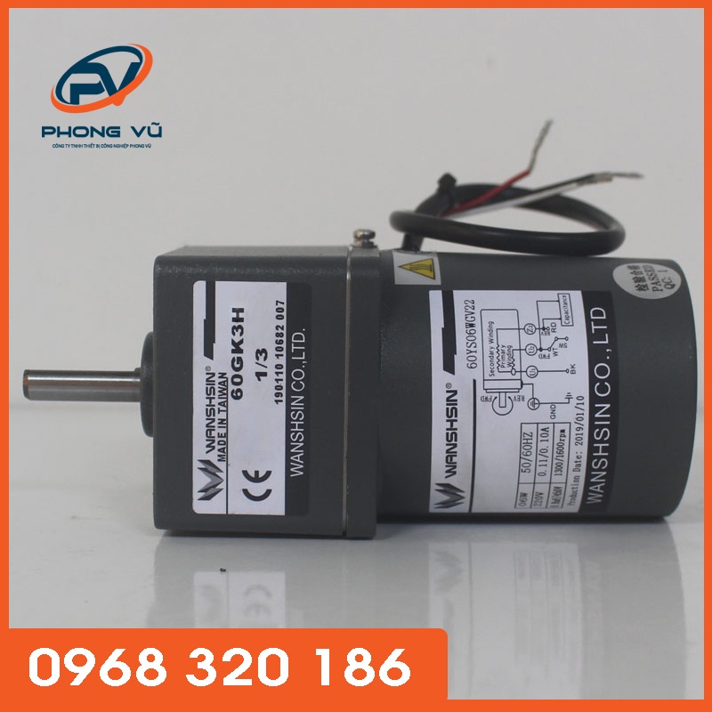 Motor giảm tốc Wanshsin mini 6W 1/3