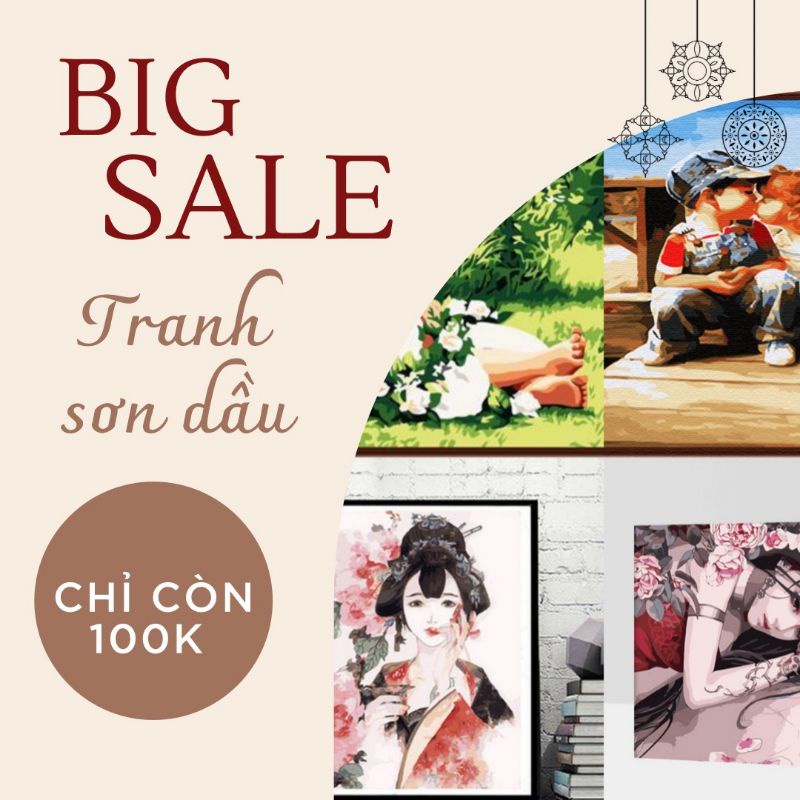 ( GIÁ RẺ NHẤT - MÃ GIẢM 25K ) TRANH SƠN DẦU SỐ Thiên thần, Người, Nhân vật hoạt hình siêu đẹp, kute để trang trí Phòng