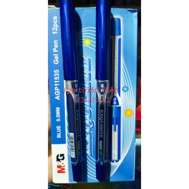 Hộp 12c bút nước, bút ký exquisite M&G 0.5mm