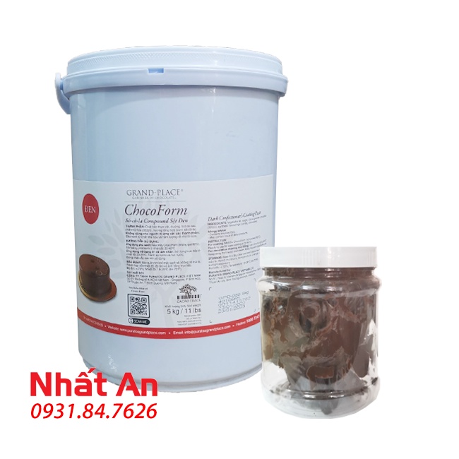 Socola sệt đen Puratos/ Sô cô la Compound ChocoForm Đen (200gr/500gr)