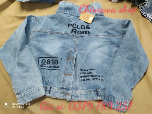 Áo khoác jean nữ form lững dưới 58Kg hàng ViP giá sỉ Happiness-Themoon-Polorom